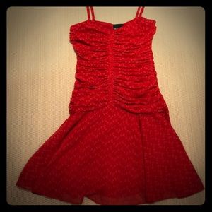 Never been worn red eyelet dress